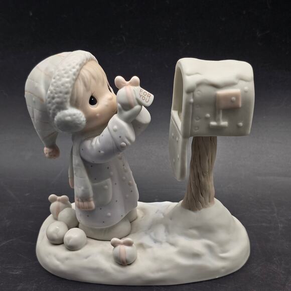 Precious Moments 1984 Im Sending You A White Christmas Mail Letter - Picture 7 of 7